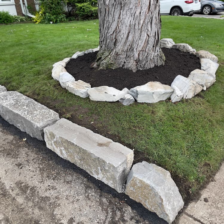 Armour Stone Retaining Wall in North York, Toronto — Kenny Kim Landscaping