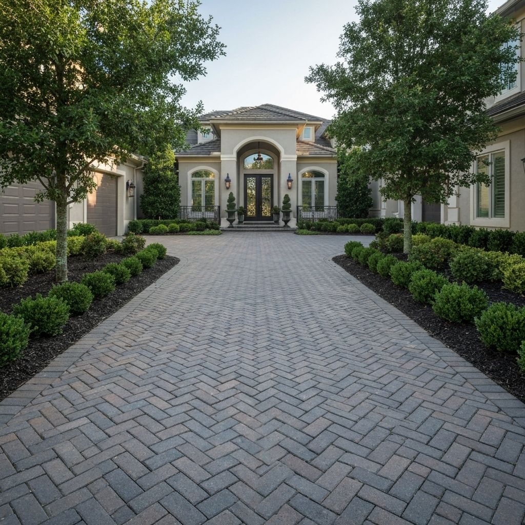Custom interlocking driveway installation in North York