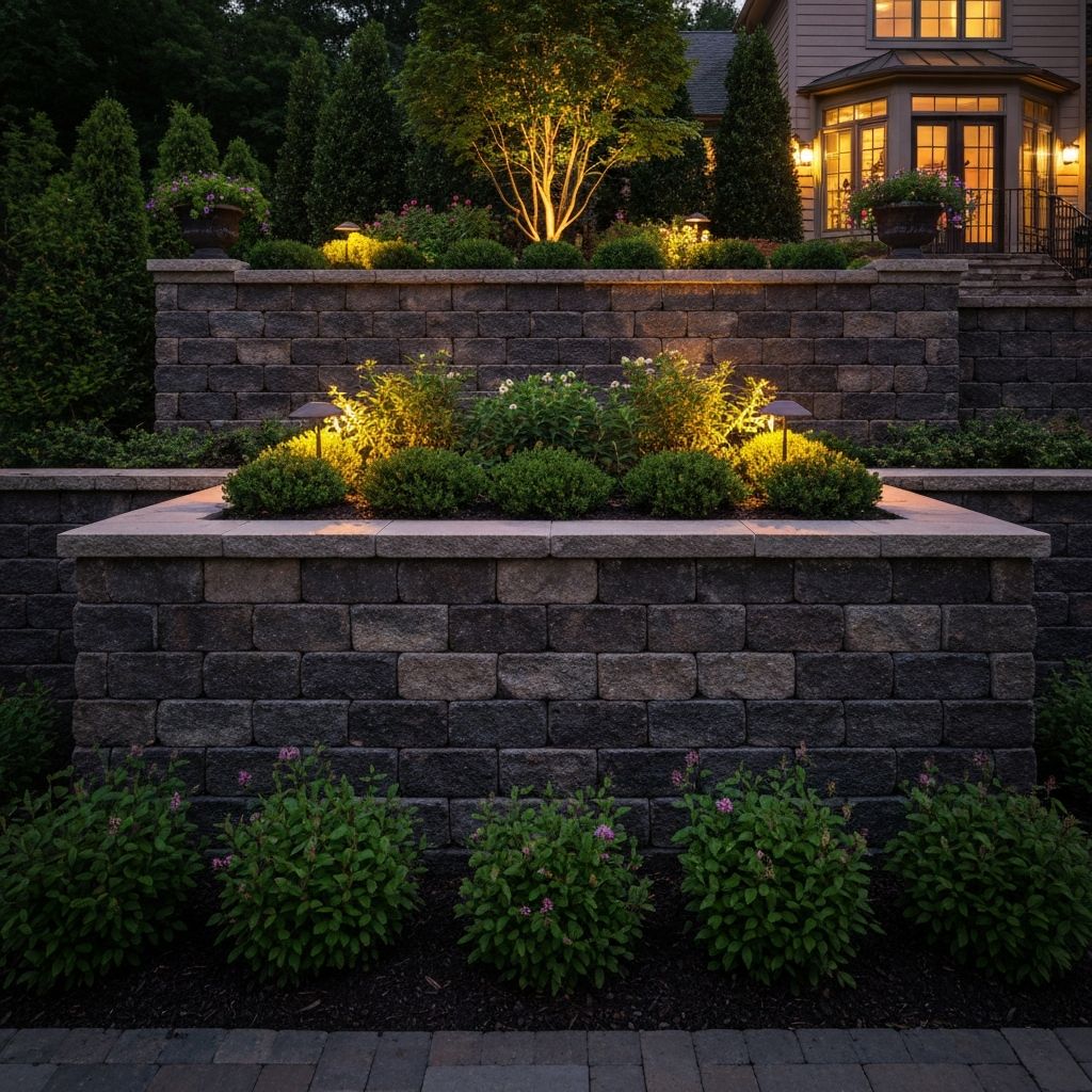 Block retaining wall project