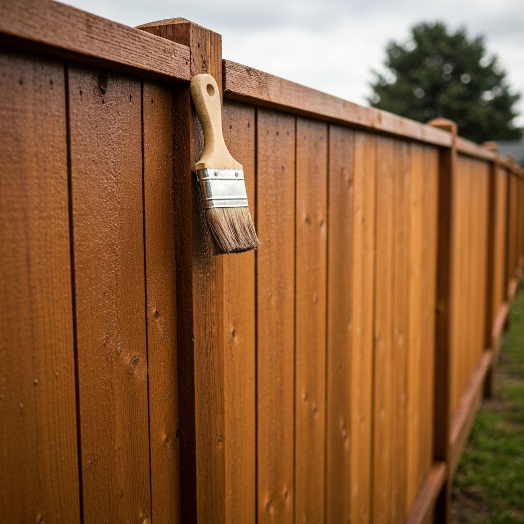 Professional fence staining in North York