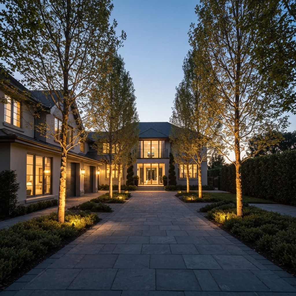 Luxury estate driveway